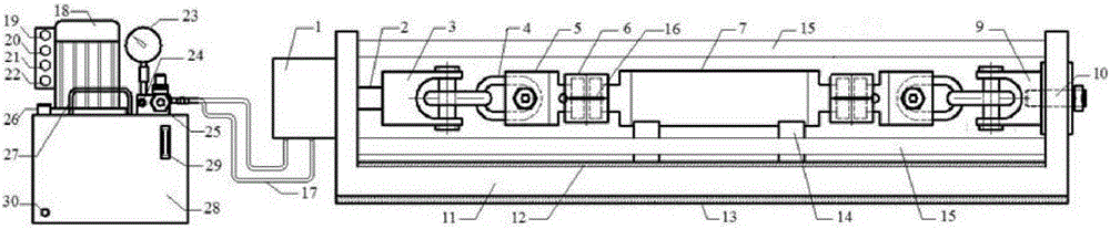 A metal pipe stretching device