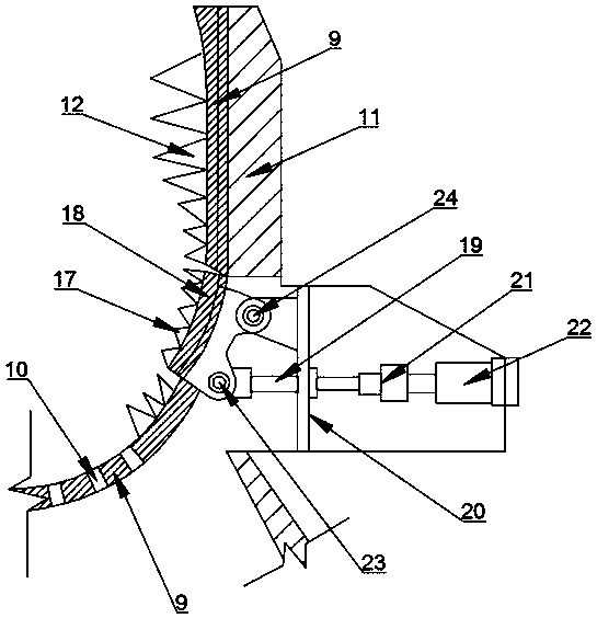 Crusher capable of conveniently adjusting crushing size