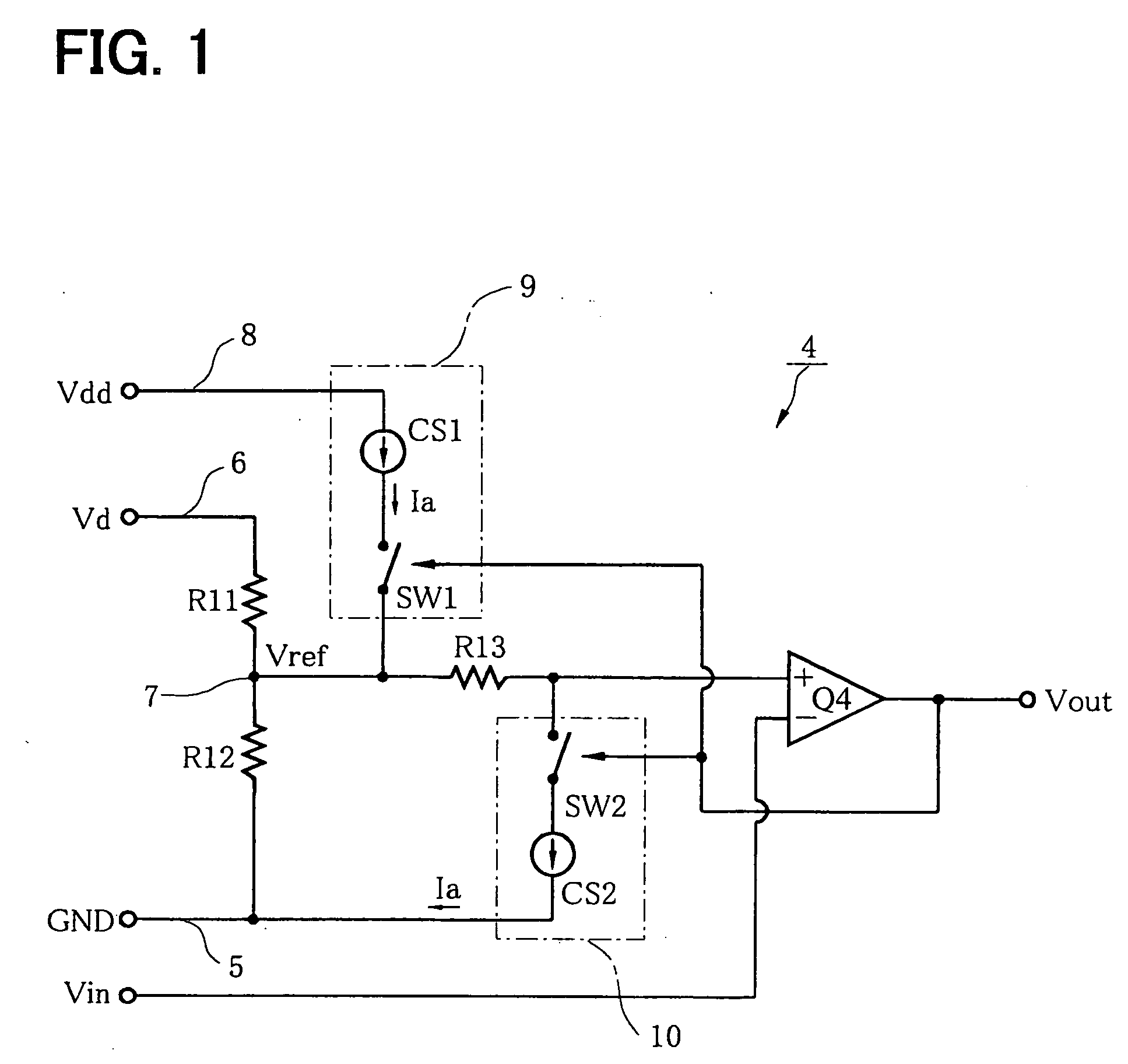 Hysteresis comparator circuit