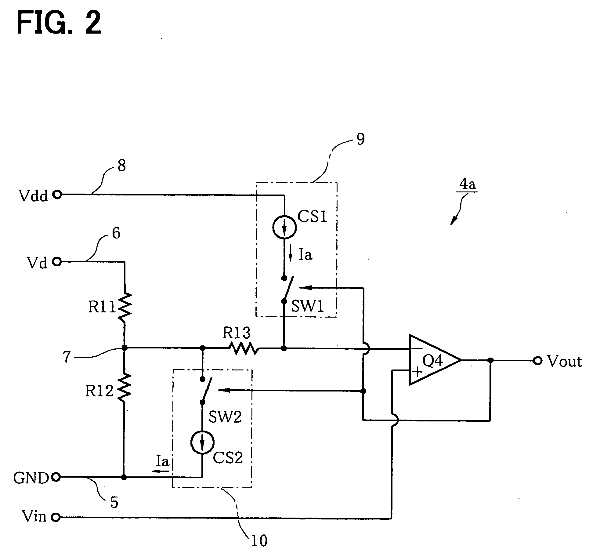 Hysteresis comparator circuit