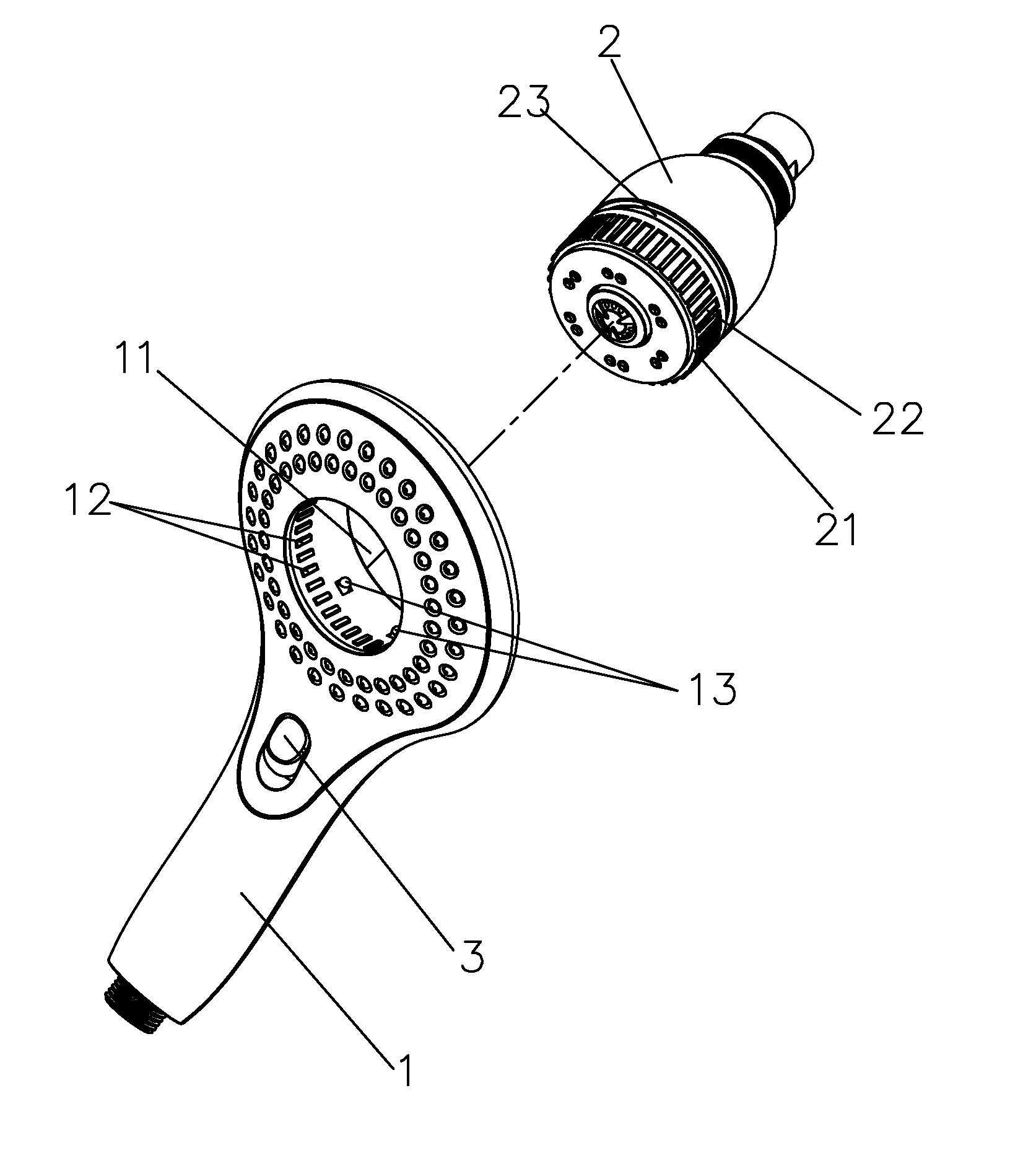 Composite shower head