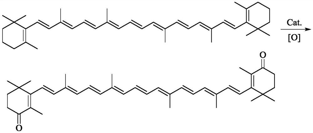 Catalyst for preparing canthaxanthin from beta-carotene and preparation method and application thereof