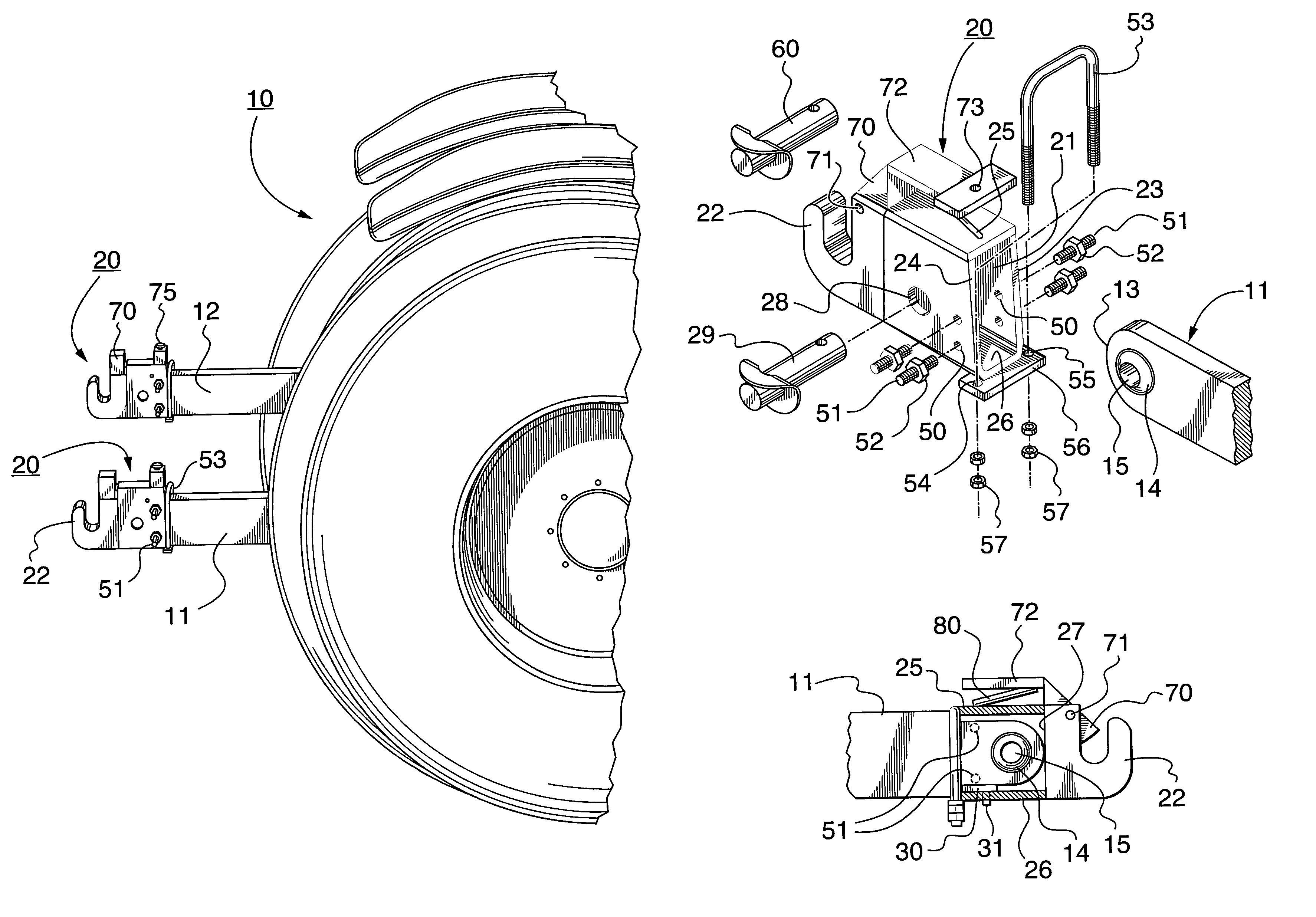 Tractor hitch lift arm adaptor