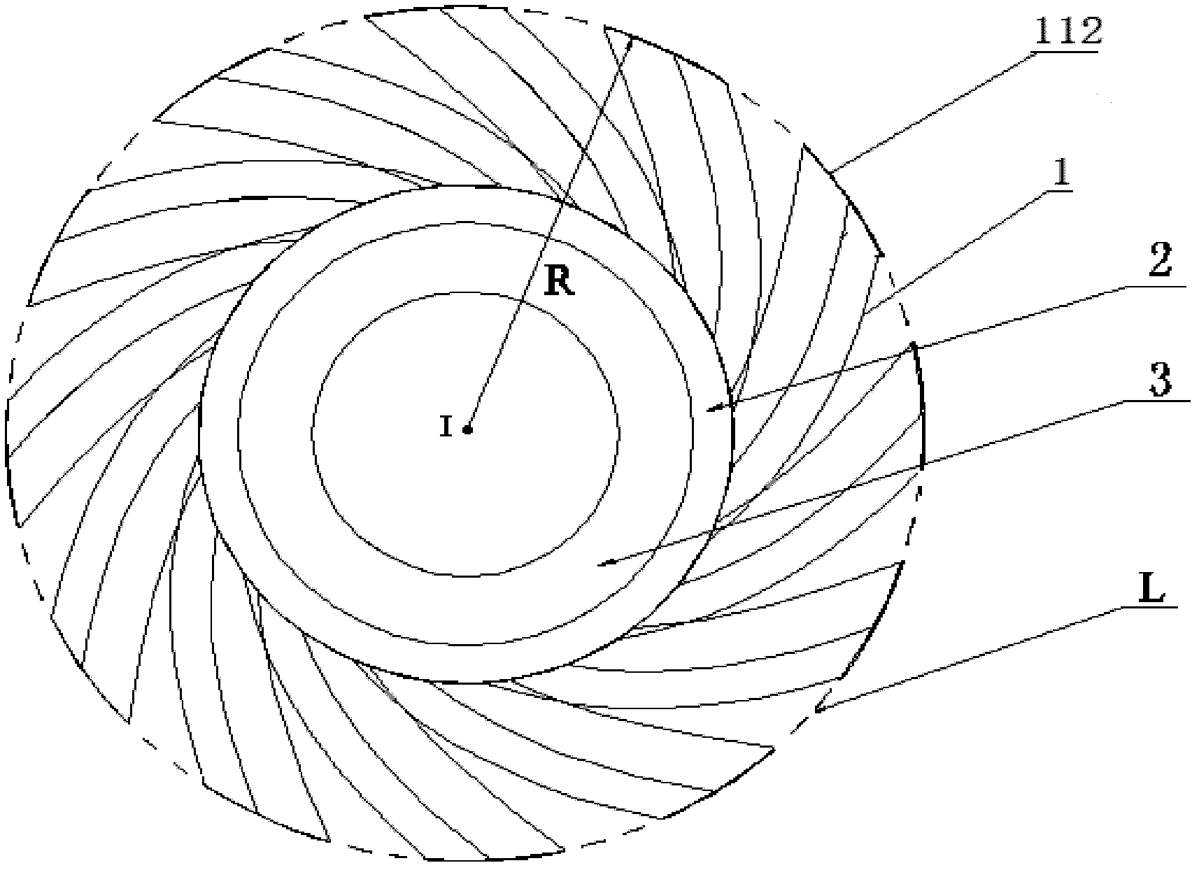 Impeller imitated semi-walking wheel