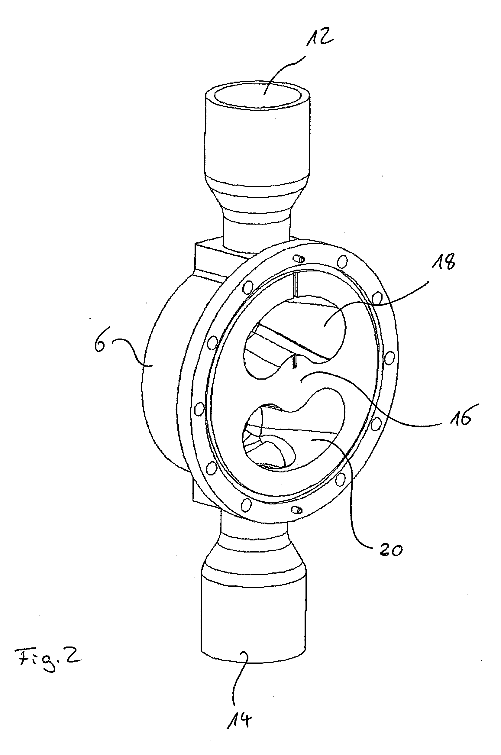 Pressure exchanger for transmitting pressure energy from a first liquid stream to a second liquid stream