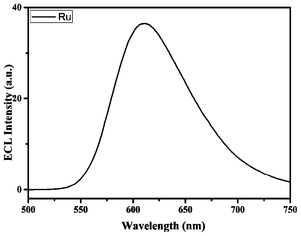 Broad-spectrum low-potential electrochemical luminescence system and construction method thereof