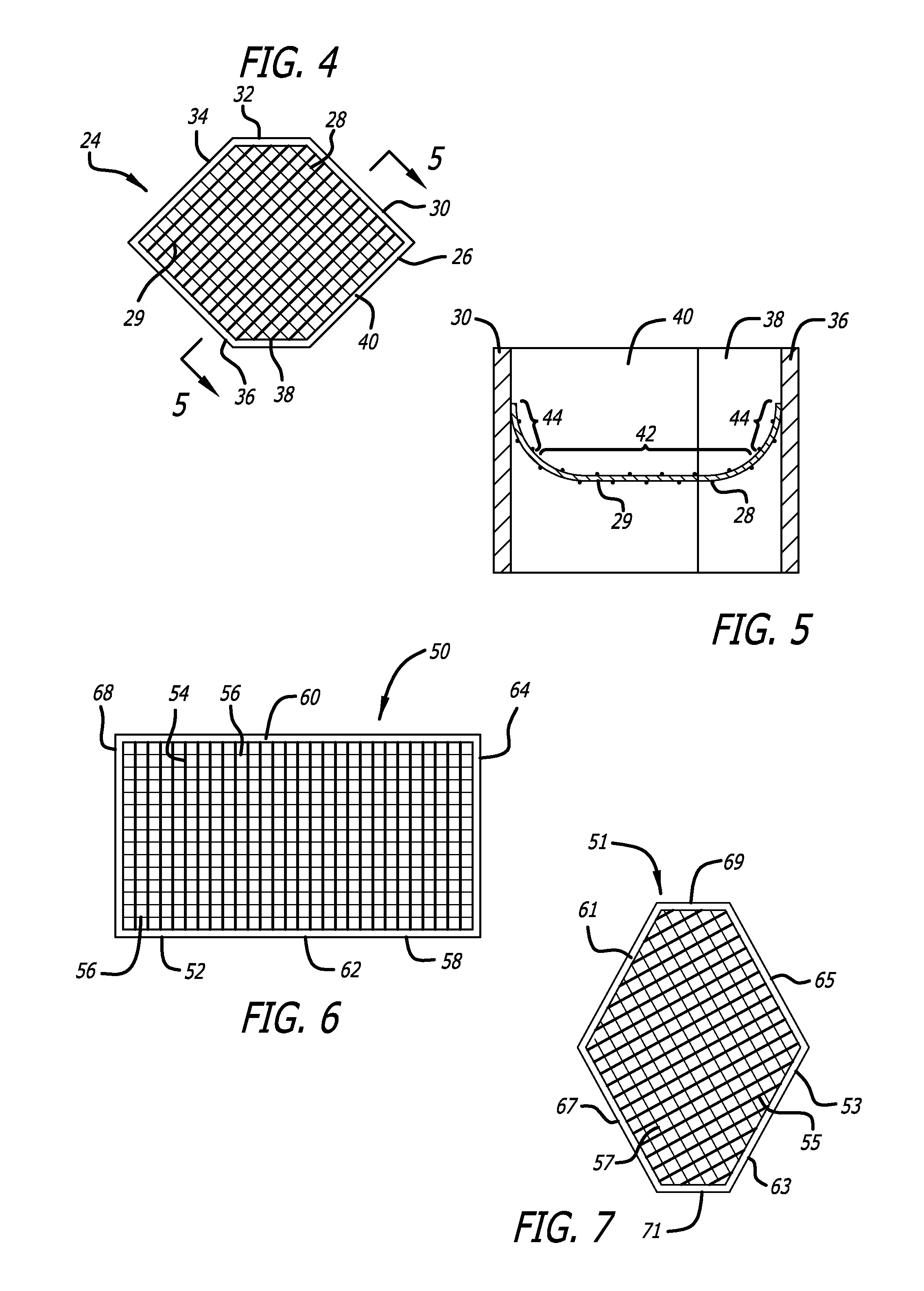 Anchoring of septums in acoustic honeycomb