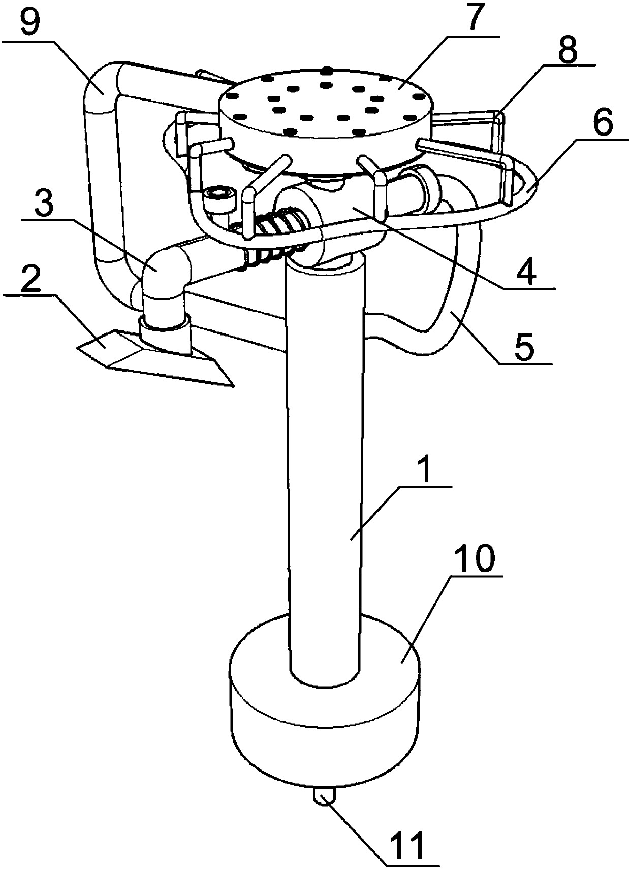 Special-shaped green belt irrigation sprayer with freely-controllable jet range