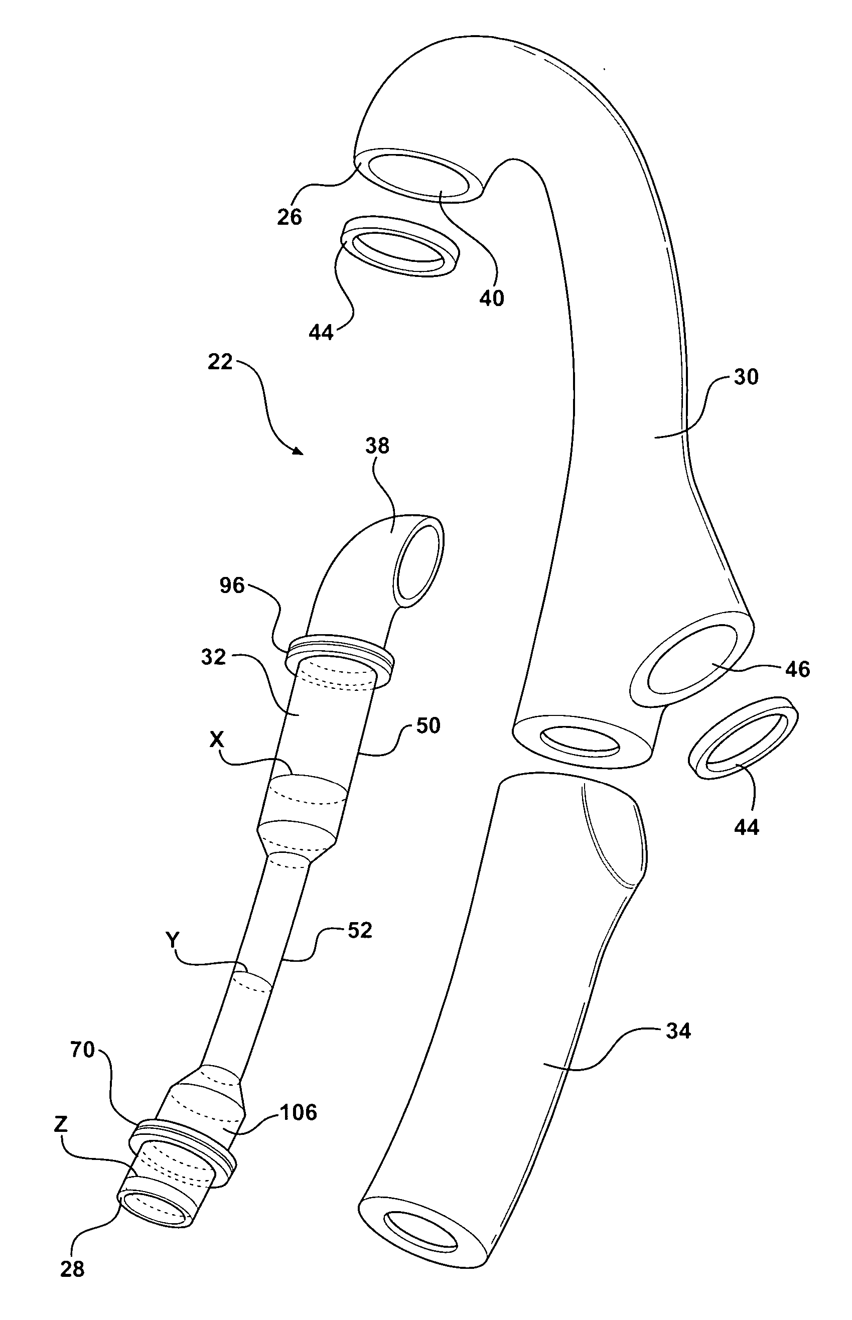 Diving snorkel assembly including a casing