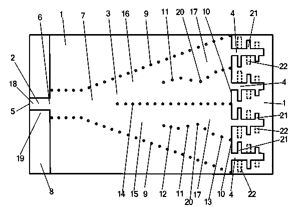 Thin-substrate amplitude correction broadband difference-beam planar horn antenna