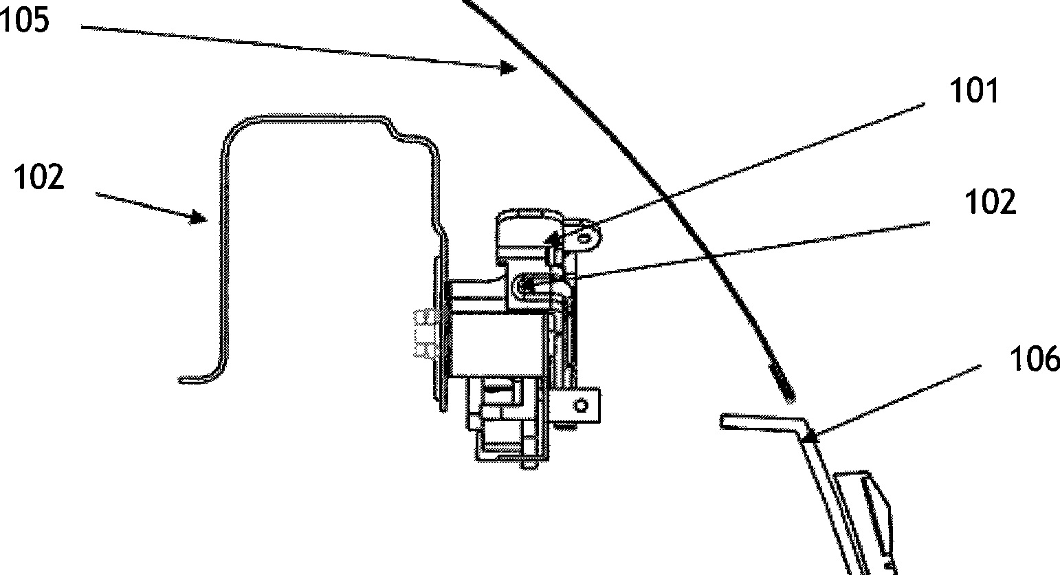 Automotive engine hood lock device