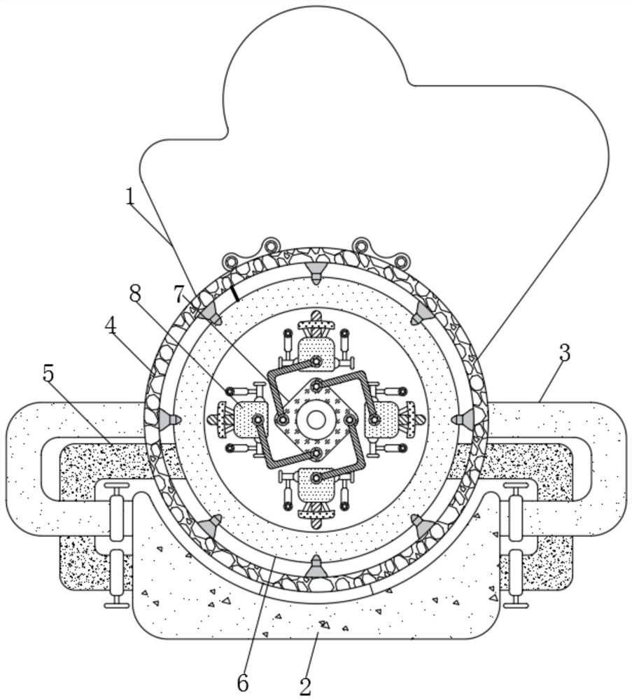 Hardware machining auxiliary device for solving problems of difficult machining and cooling water waste