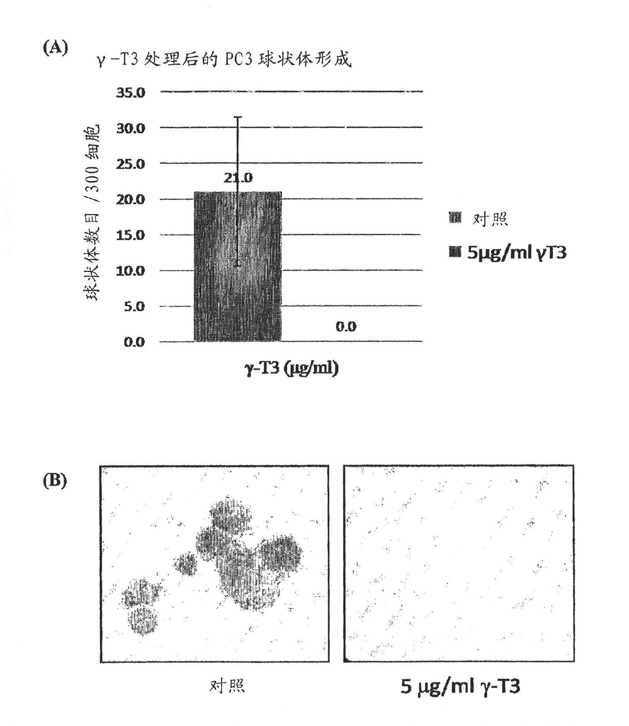 Use of tocotrienol composition for the prevention of cancer