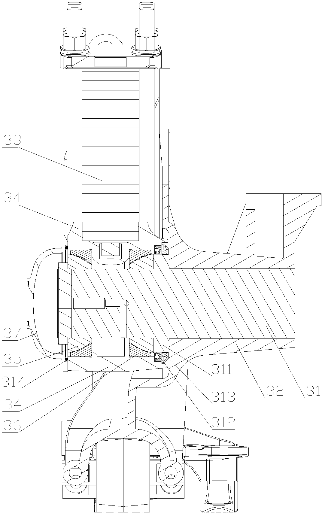 Balancing suspension and automobile applying same