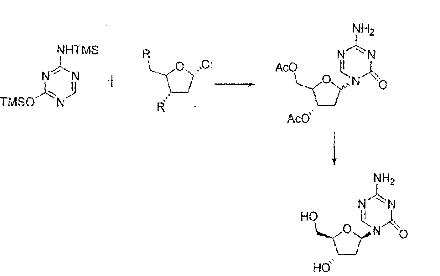 Decitabine synthesis and industrial production method