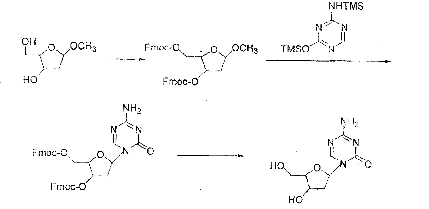 Decitabine synthesis and industrial production method