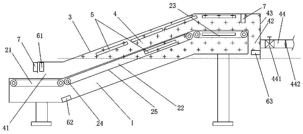 Efficient disinfecting and killing conveying line