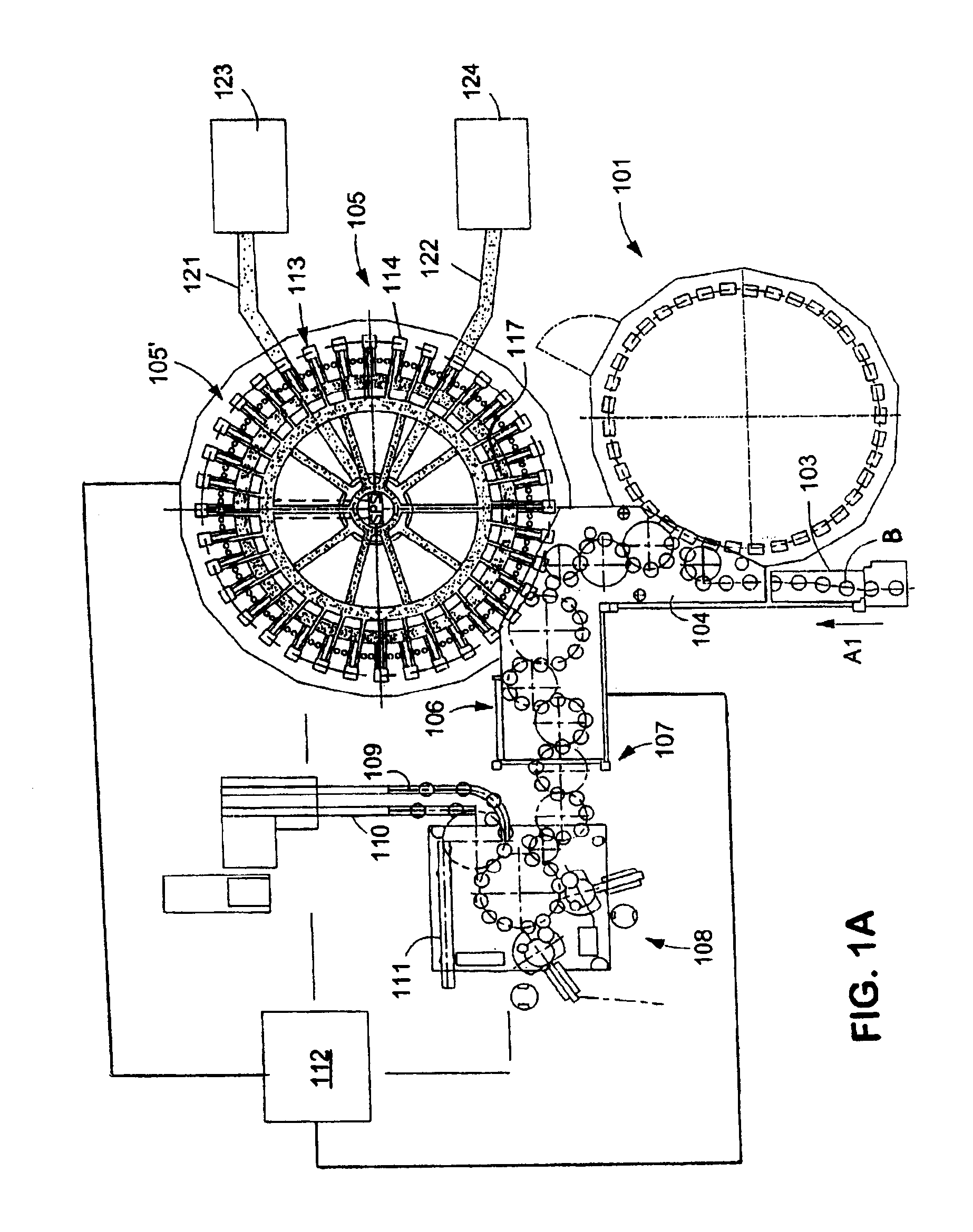 Beverage bottling plant for filling bottles with a liquid beverage filling material having an information adding station