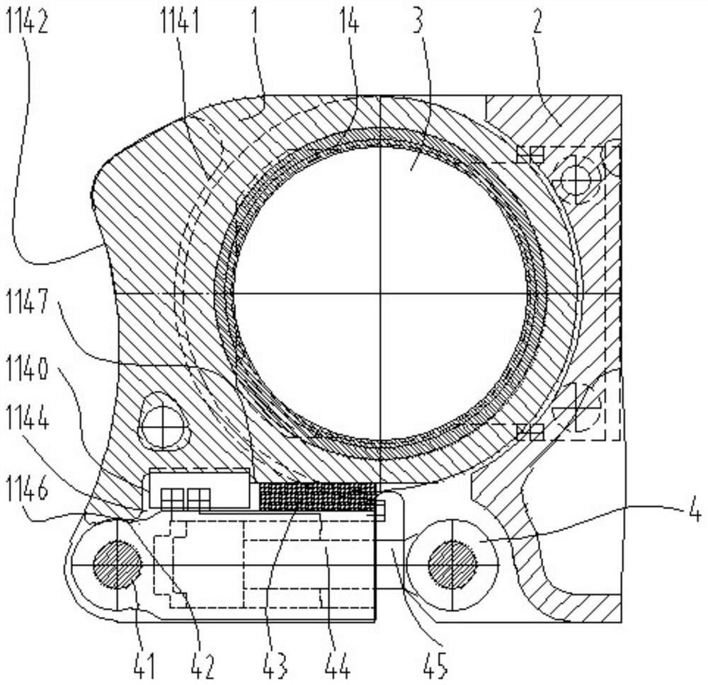 Swing arm and swing arm supporting structure of thin seam short-span coal mining machine