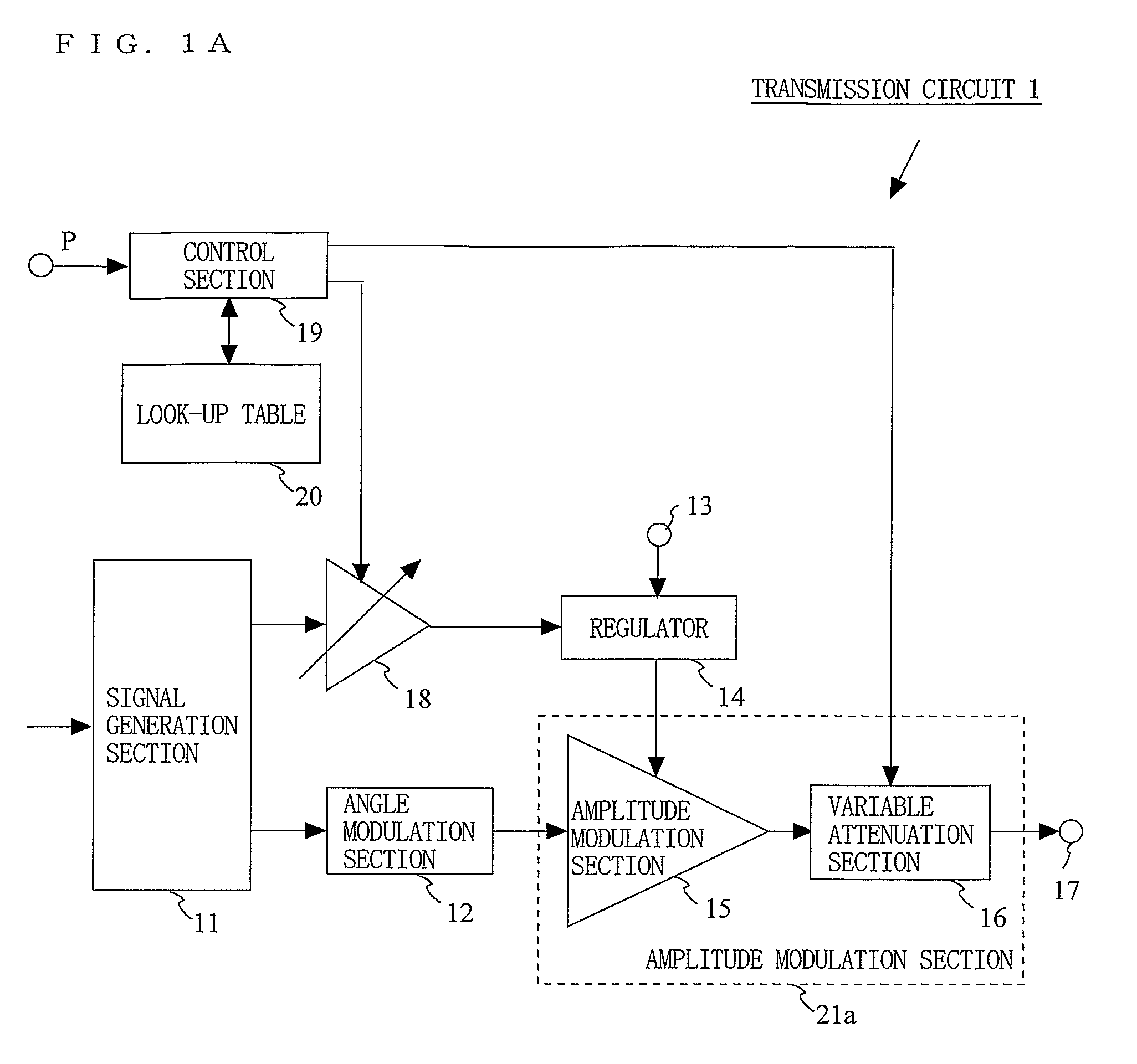 Polar modulation transmission circuit and communication device