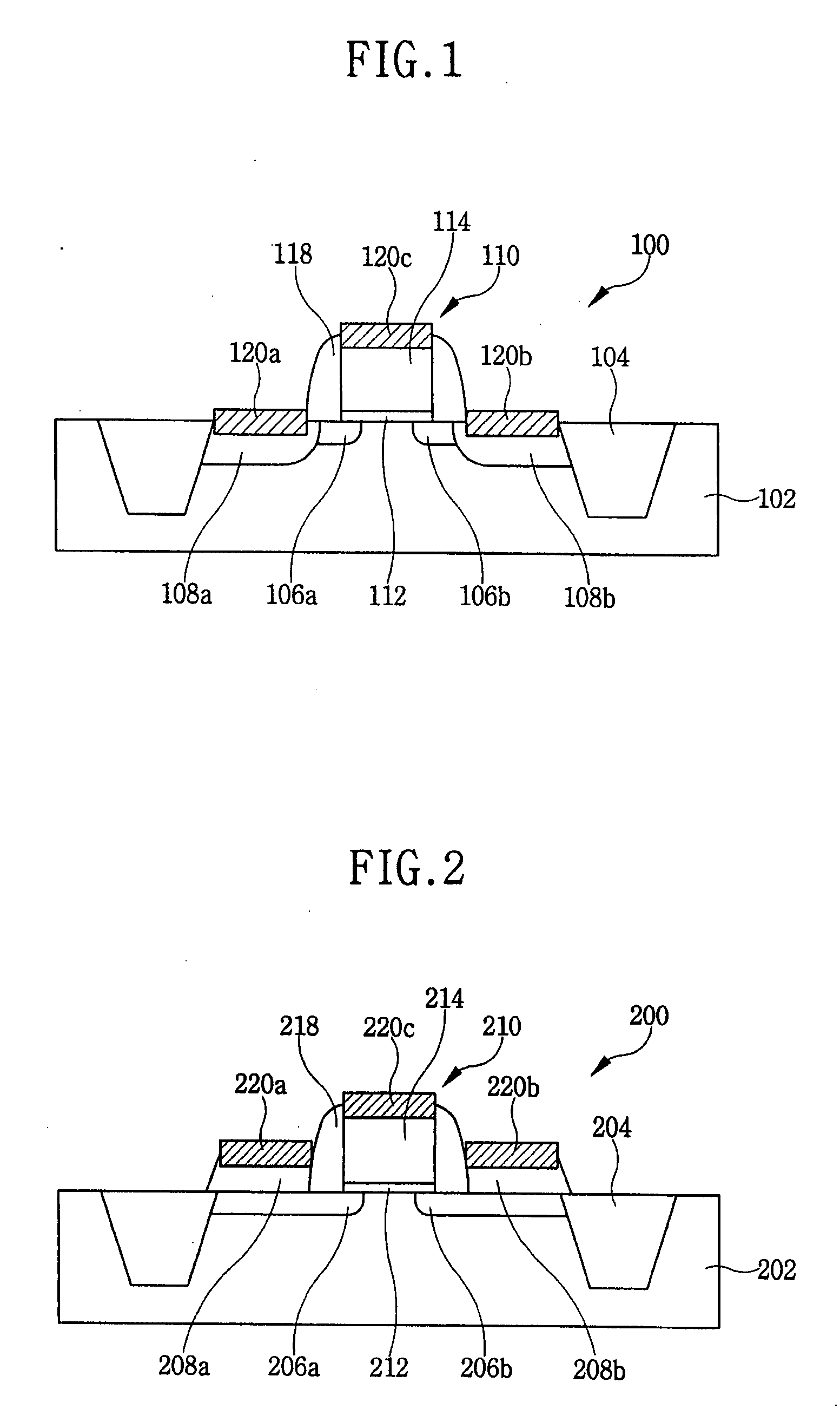 MOS transistor with elevated source and drain structures and method of fabrication thereof