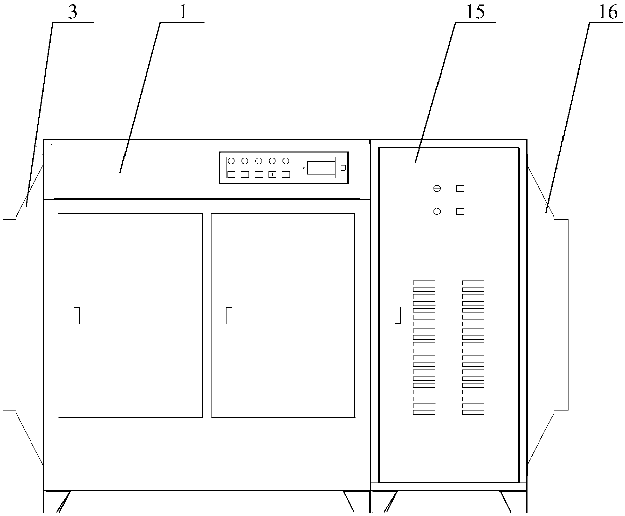 Waste gas purifying device and waste gas purifying system