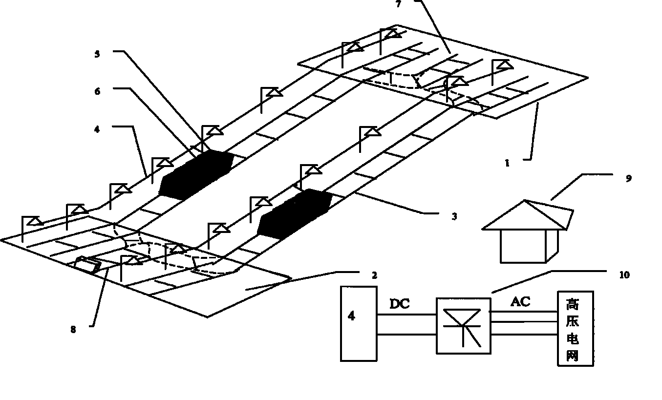 Energy storage system based on track transport