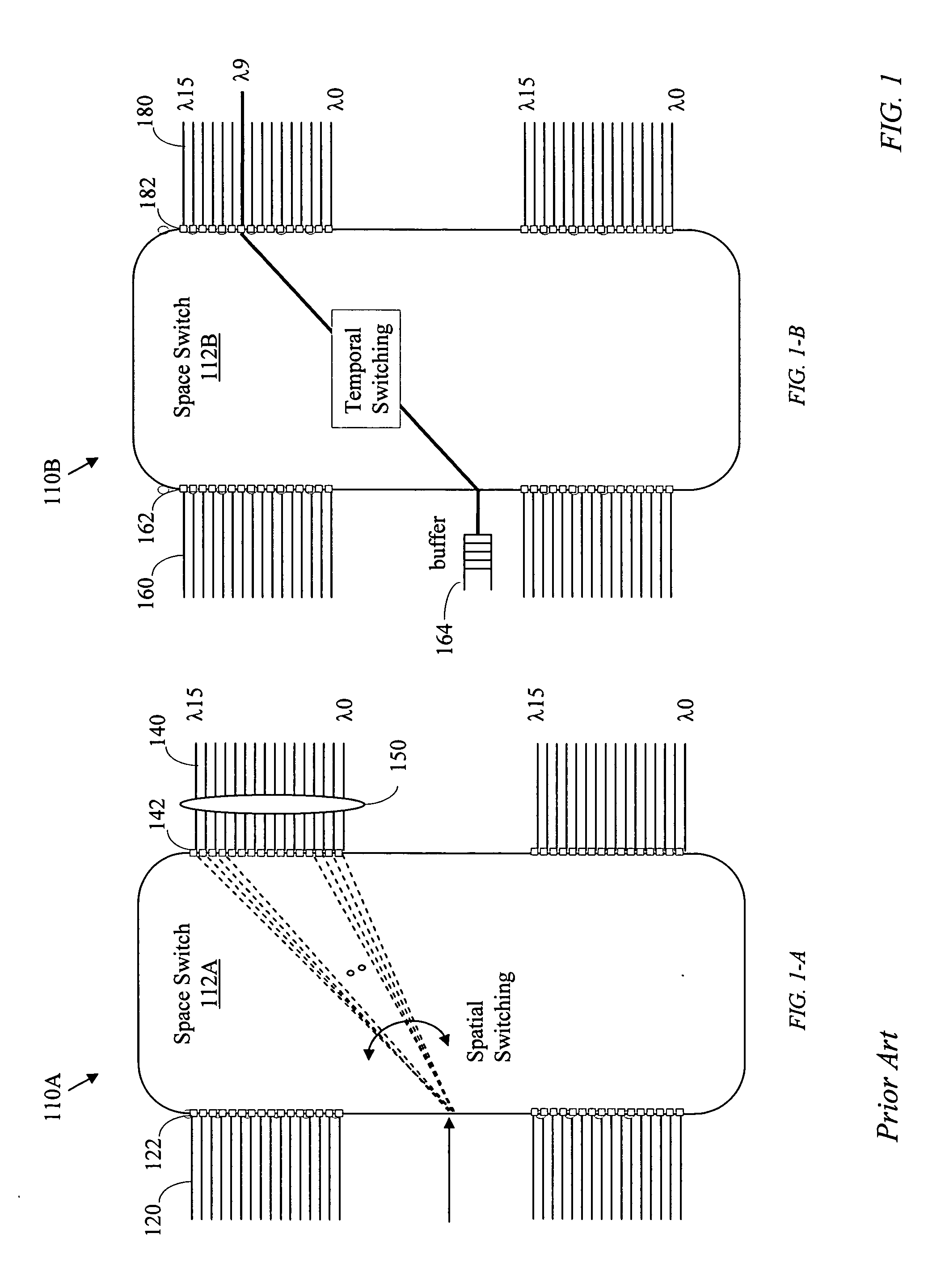 Temporal-spatial burst switching