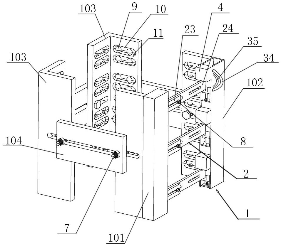 Crawling ladder safety protection device capable of automatically crossing cross rod