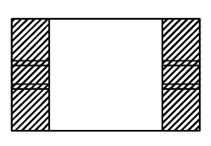 Core column component of winding type pasted electronic element and manufacturing method thereof