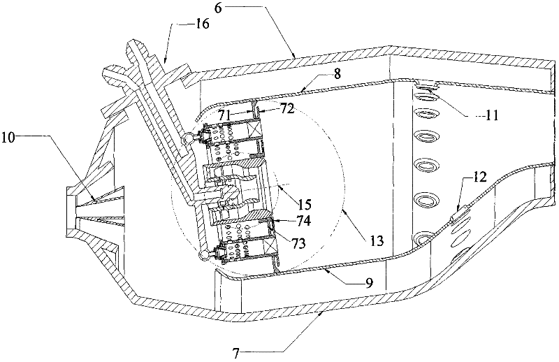 Low-pollution combustion chamber with premixed and pre-evaporated precombustion part