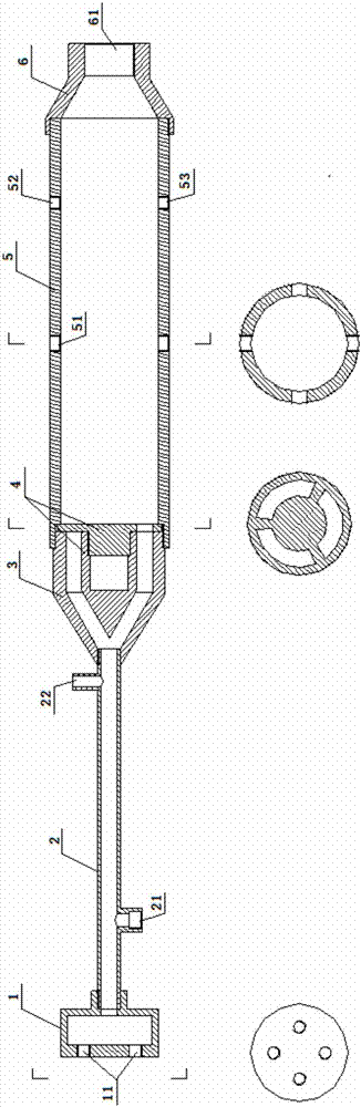 Aircraft engine ground direct connection type test air heating device