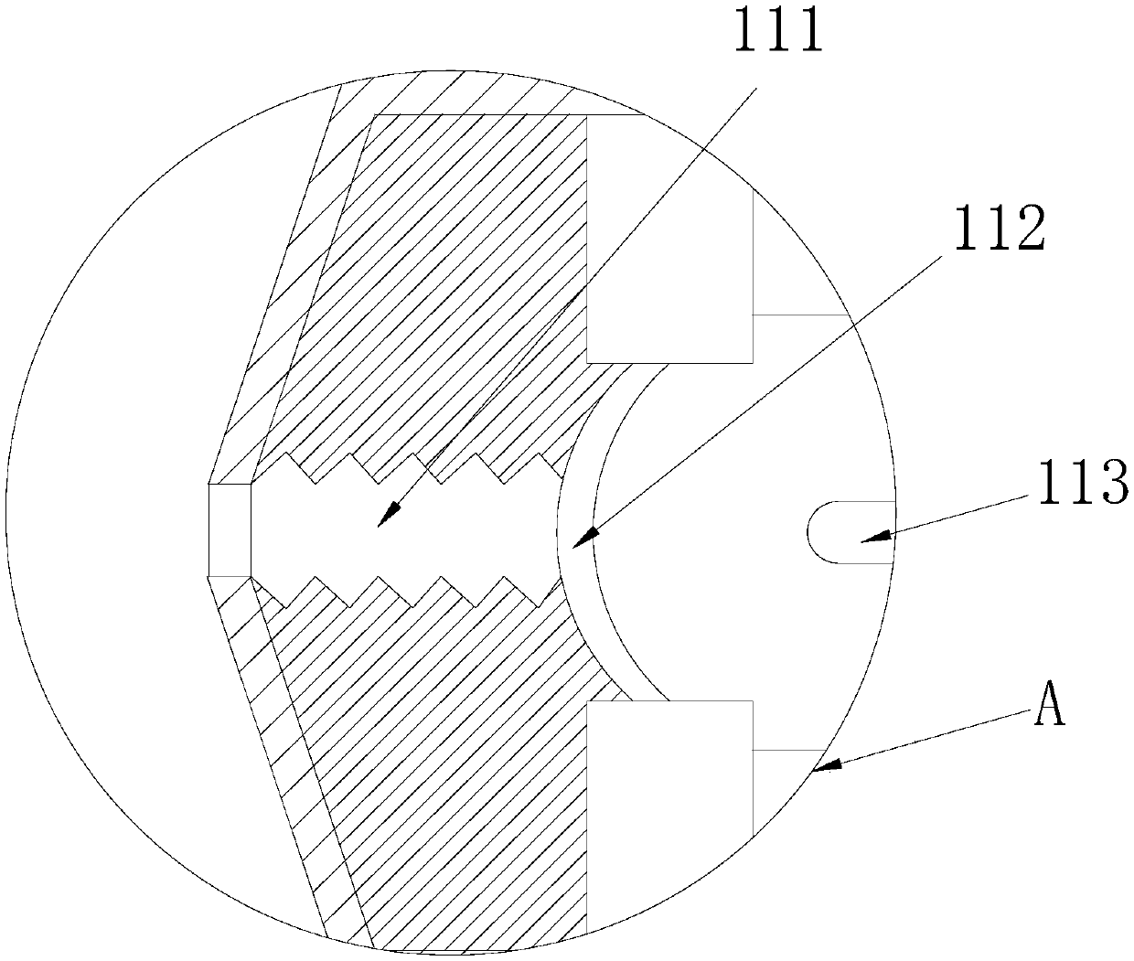 Energy-storage concrete vibrator adopting variable cross-section channel for accelerating airflow