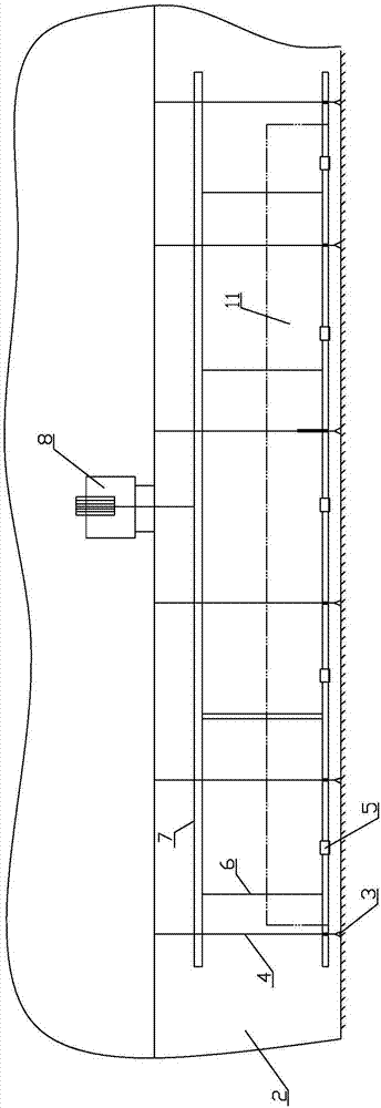 Air relay type hoisting method of roofing colored plate of food refrigeration house