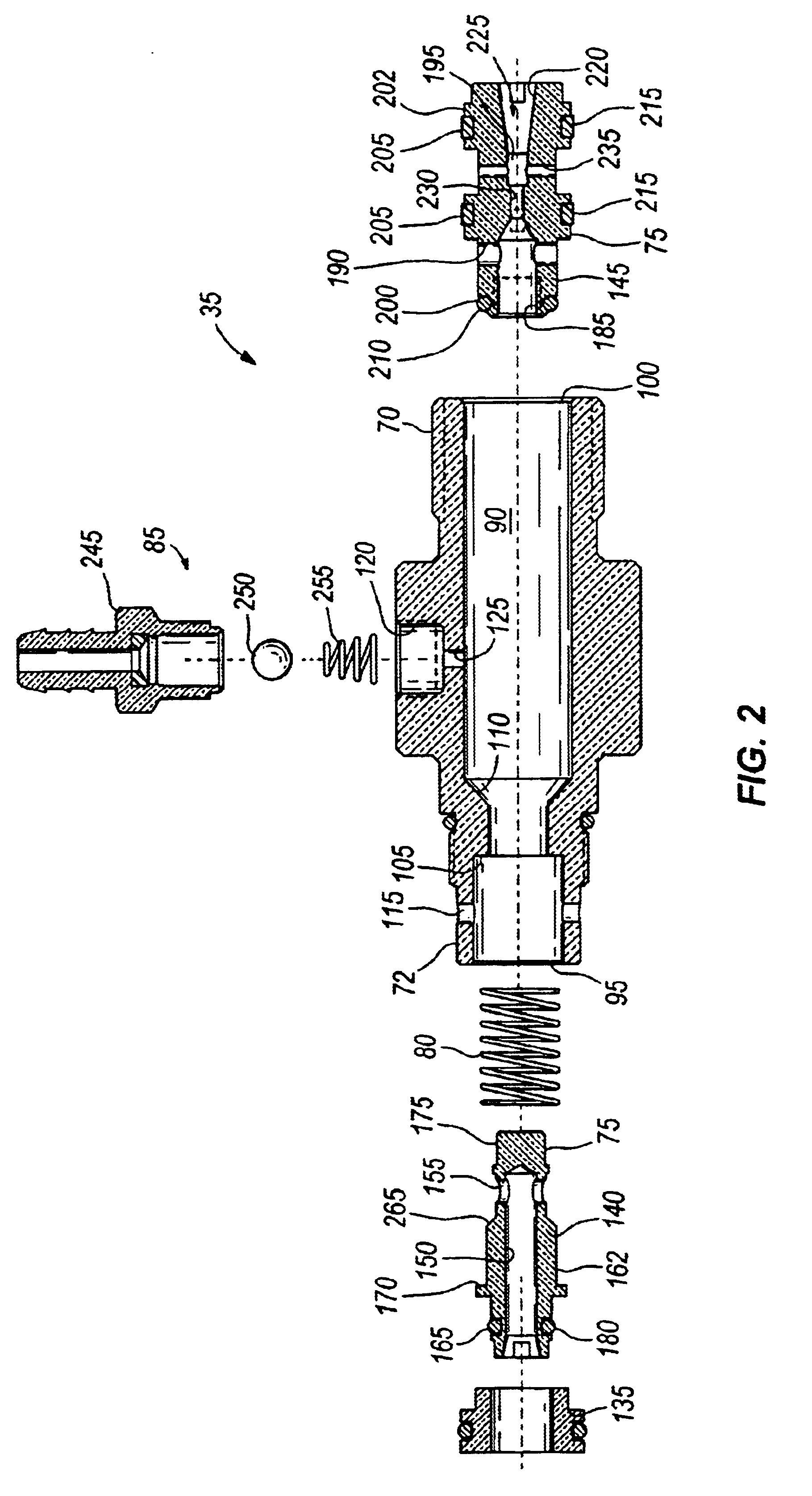 Flow-actuated trapped-pressure unloader valve