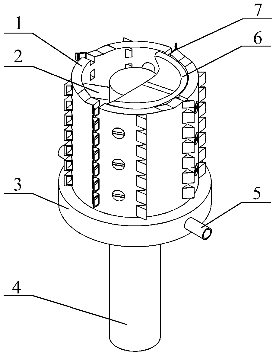 Inward-suction-type milling cutter for efficiently processing honeycomb and composite materials