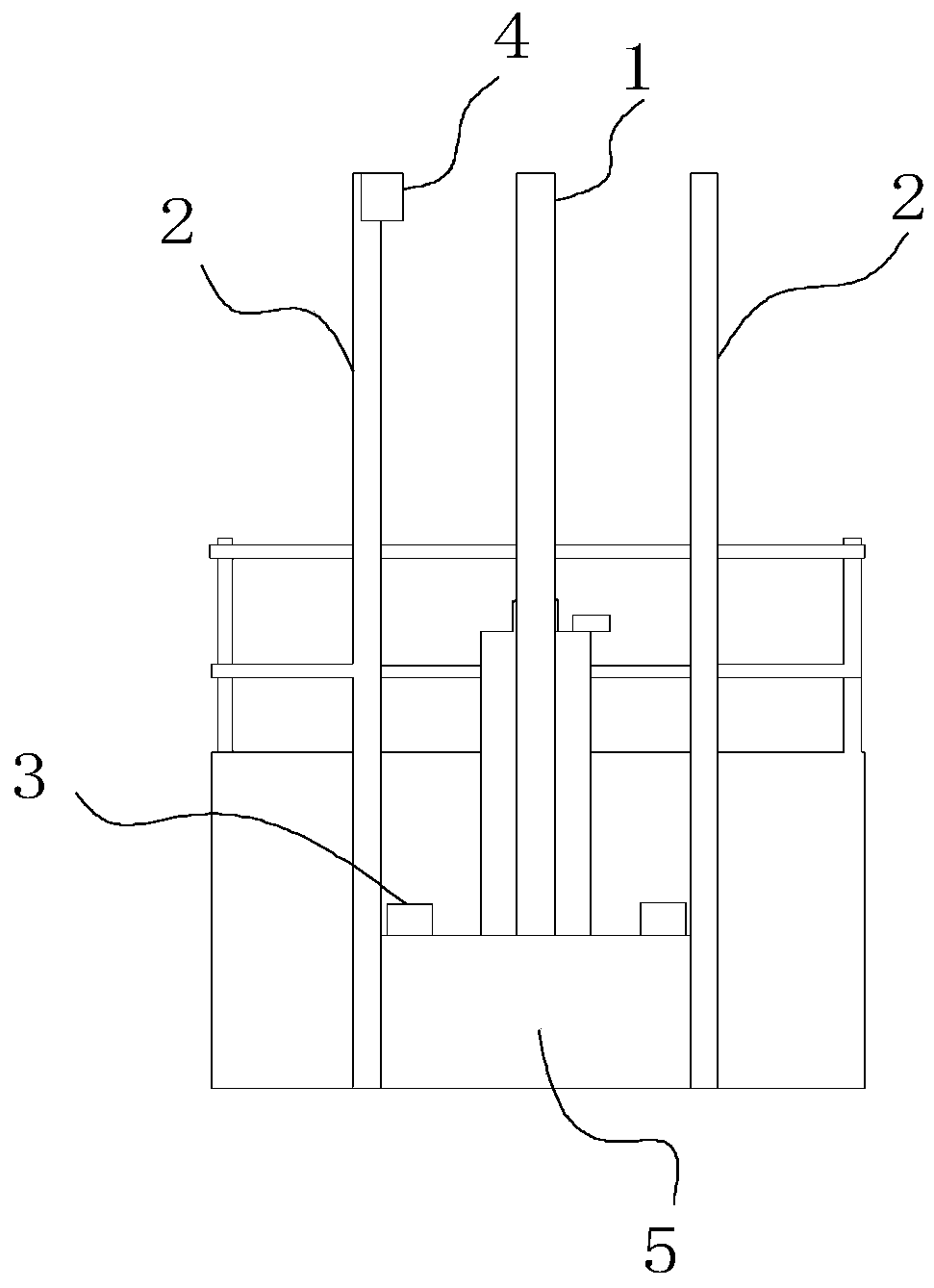 Elevator counterweight guide rail guidance stroke measurement device based on sensor technology