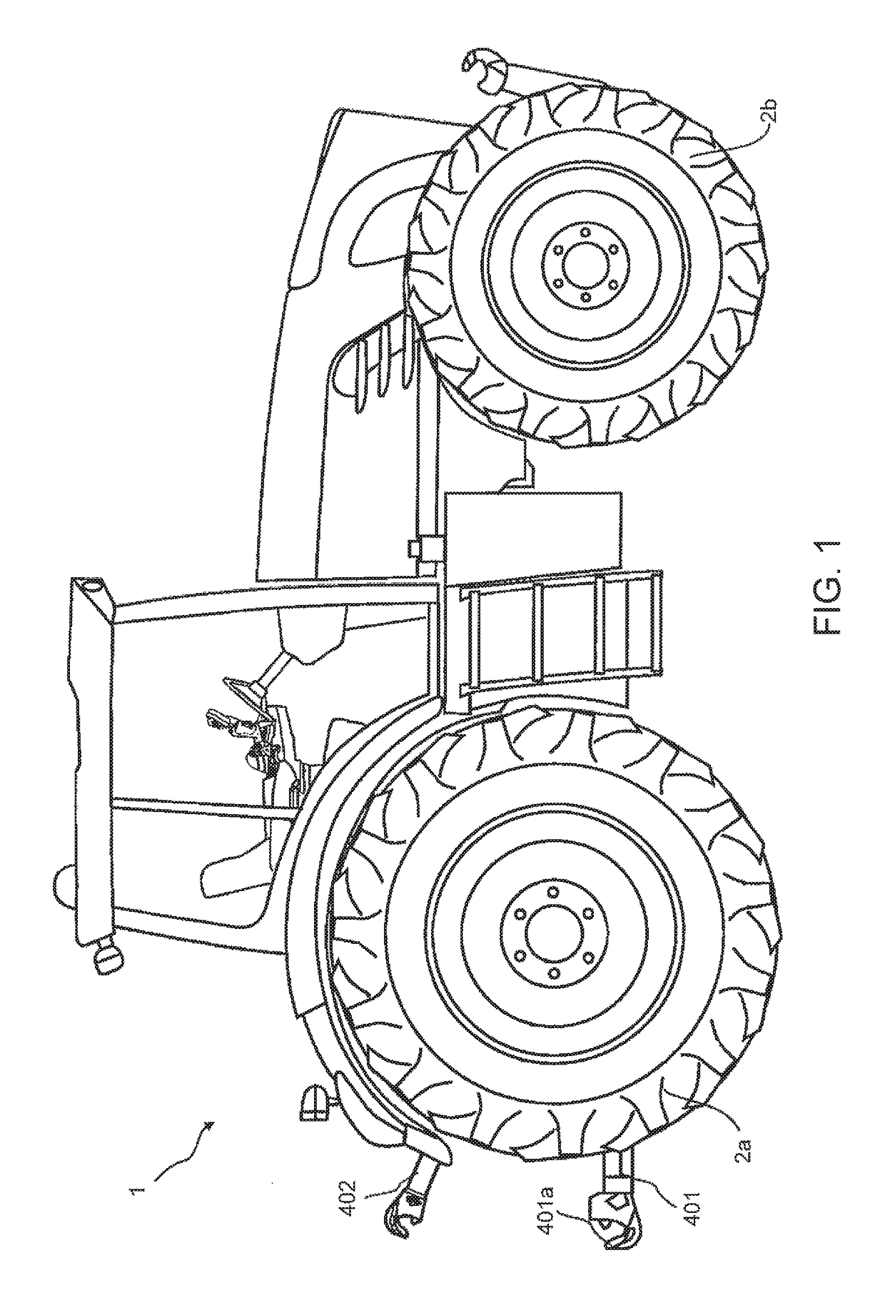 Draft force detection on a vehicle having a linkage