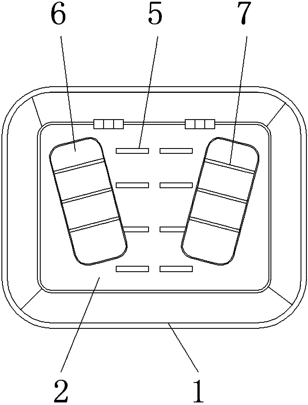 Foot medicine physical therapy device facilitating cleaning