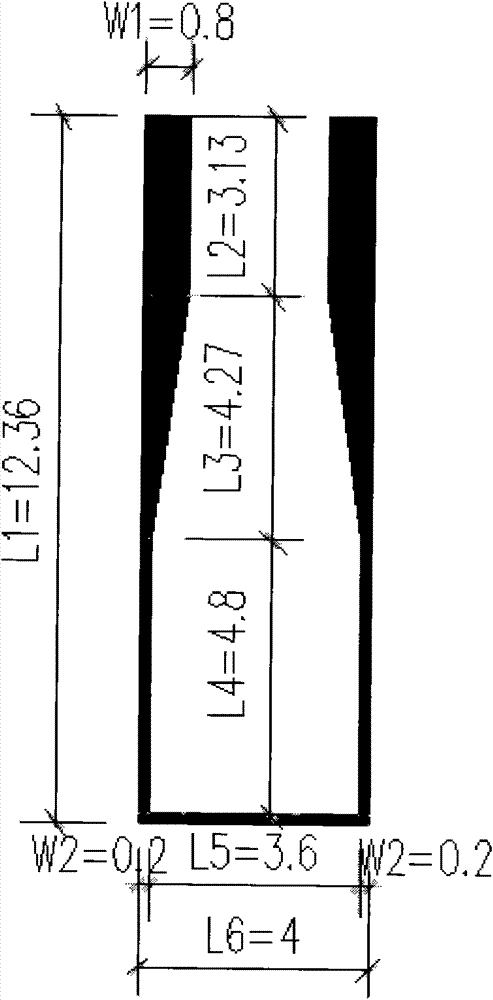 Microwave three-frequency band-pass filter based on wedged SIR (Signal to Interference Ratio) structure