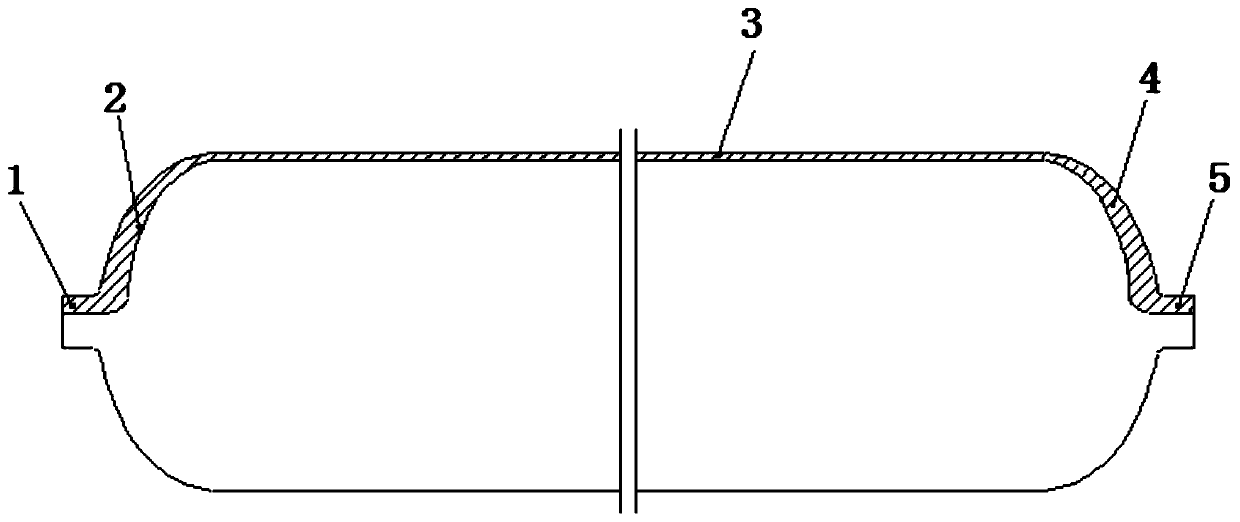 Double-head ultra-large-sized ultra-high-pressure gas cylinder liner and manufacturing method thereof