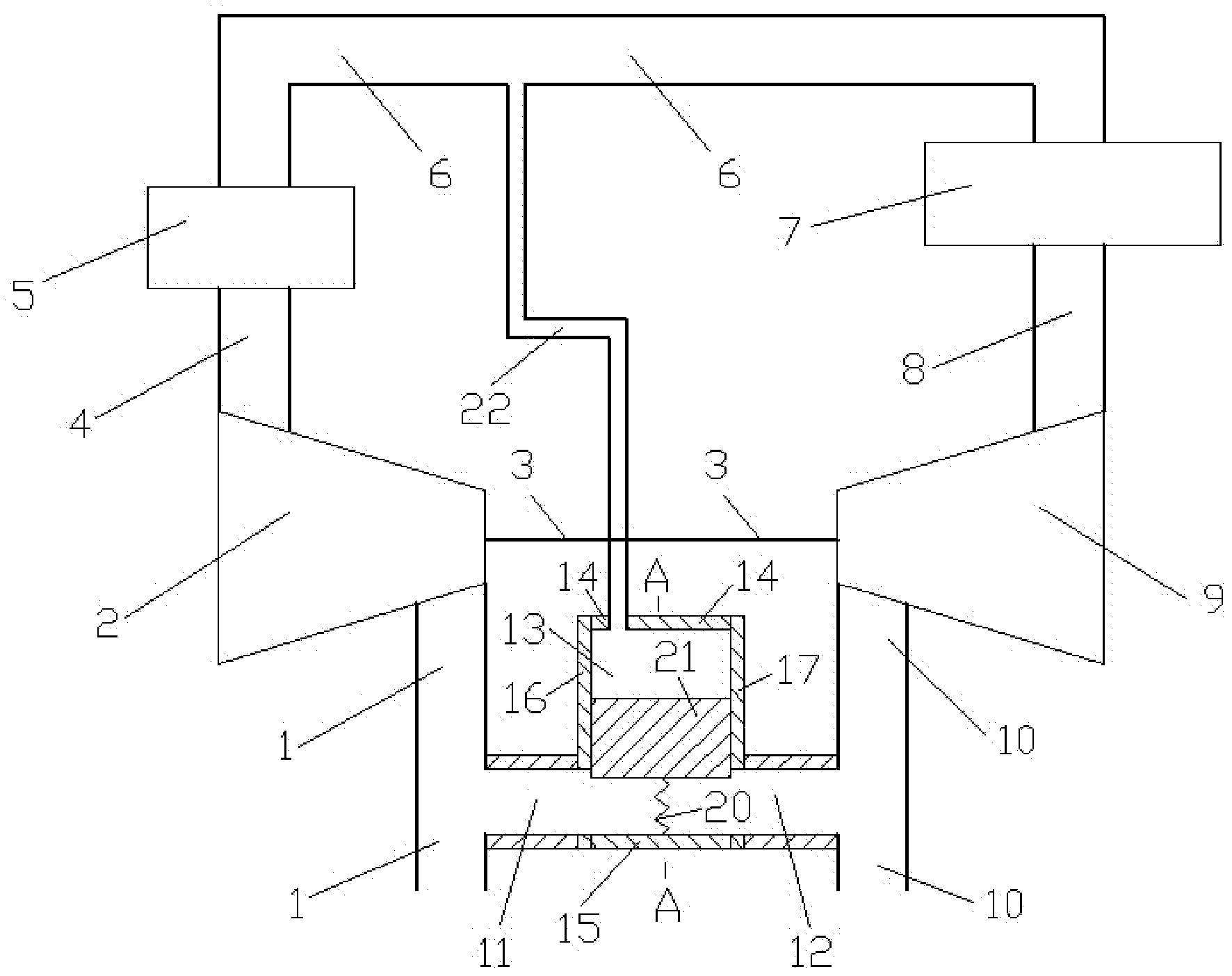 Exhaust recirculating system controlled by aid of air inlet pressure