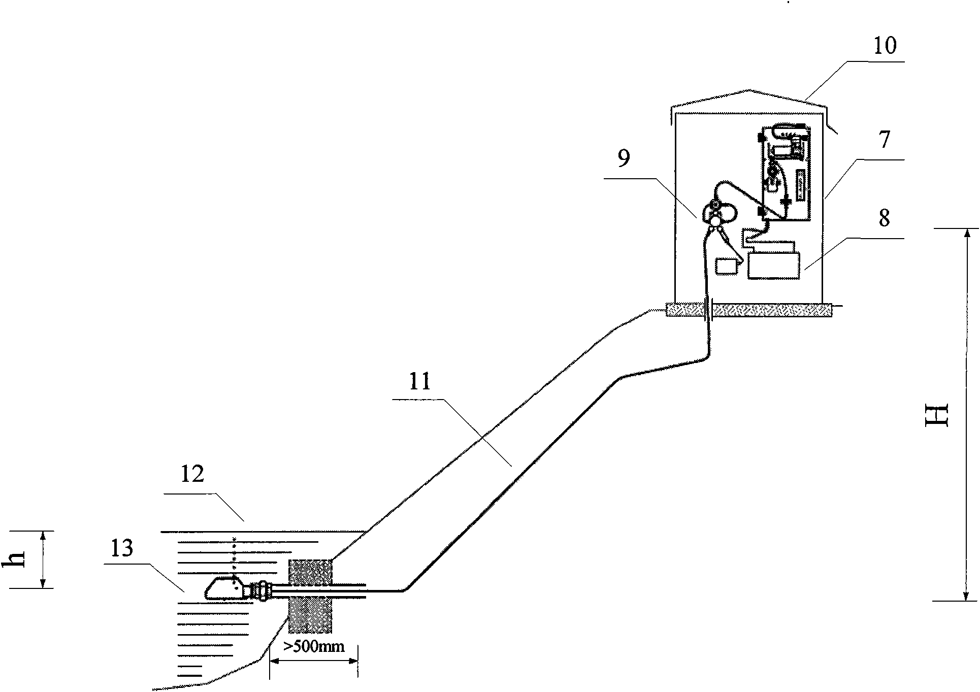 Constant-flow bubble type automatic water level measurement device with micro power consumption