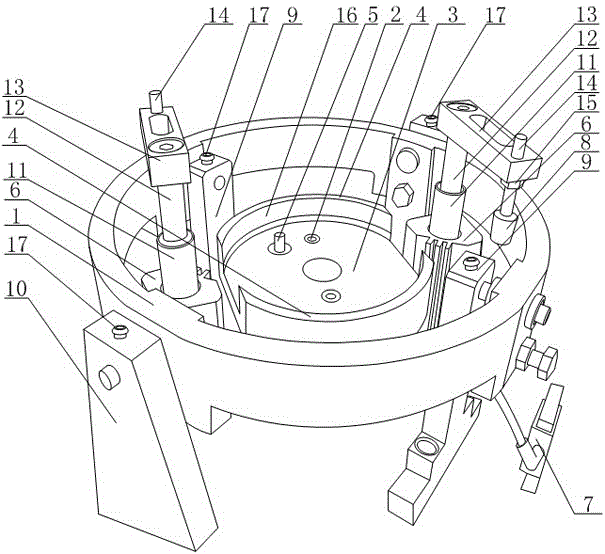 A fast positioning tool for milling hole of eccentric upper head flange