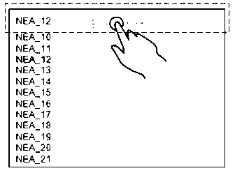 Method and device for displaying search terms