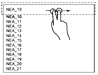 Method and device for displaying search terms