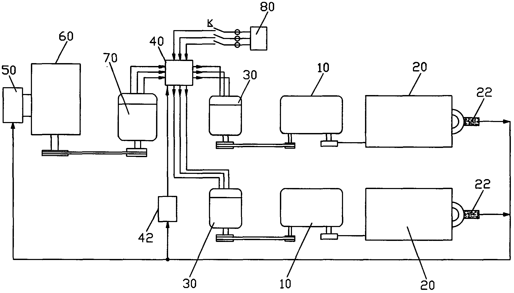 Uninterrupted motive power system for oil pumping machine in oil field