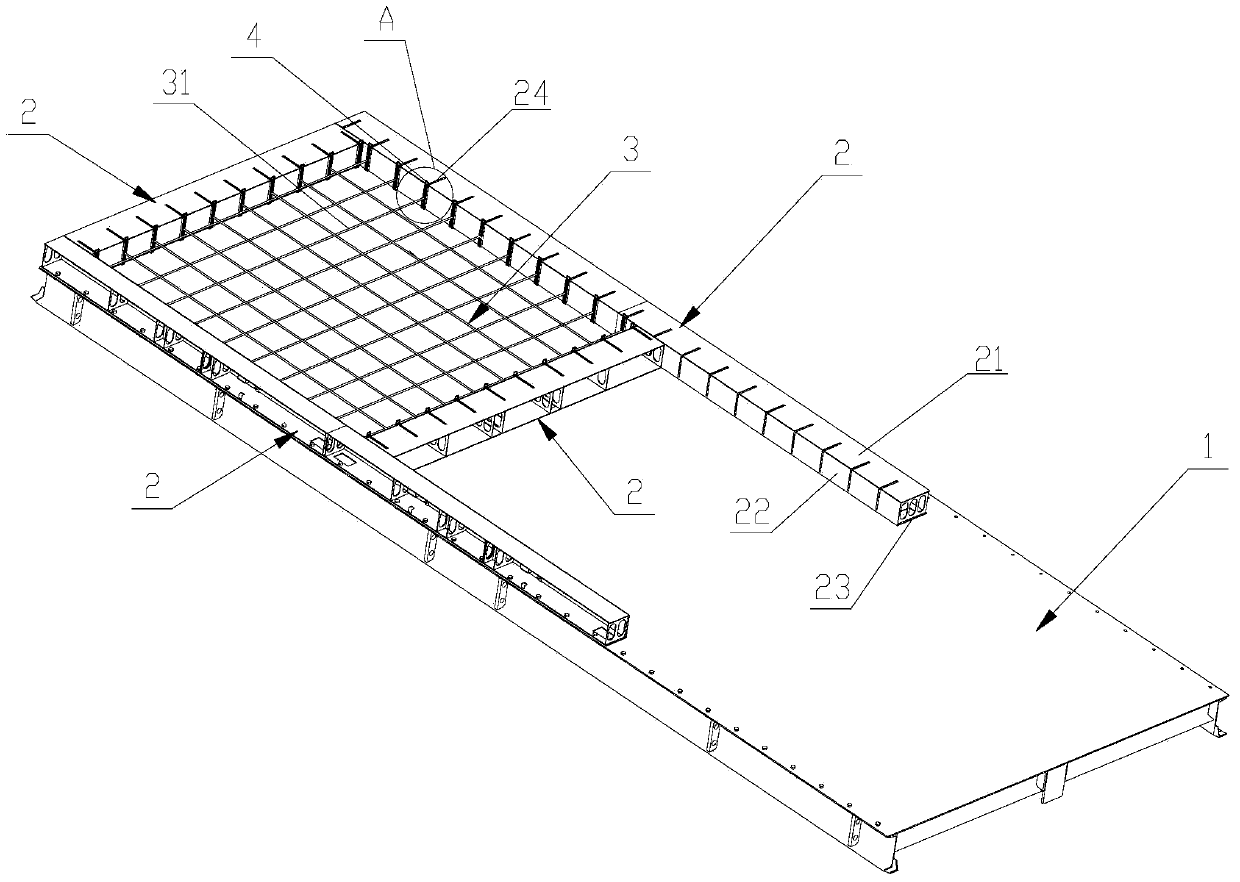 Side mould, sealing clamp and mould and method for producing reinforced wall