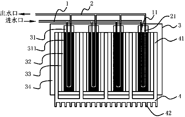 A phase change heat storage solar water heater with an overheating prevention structure