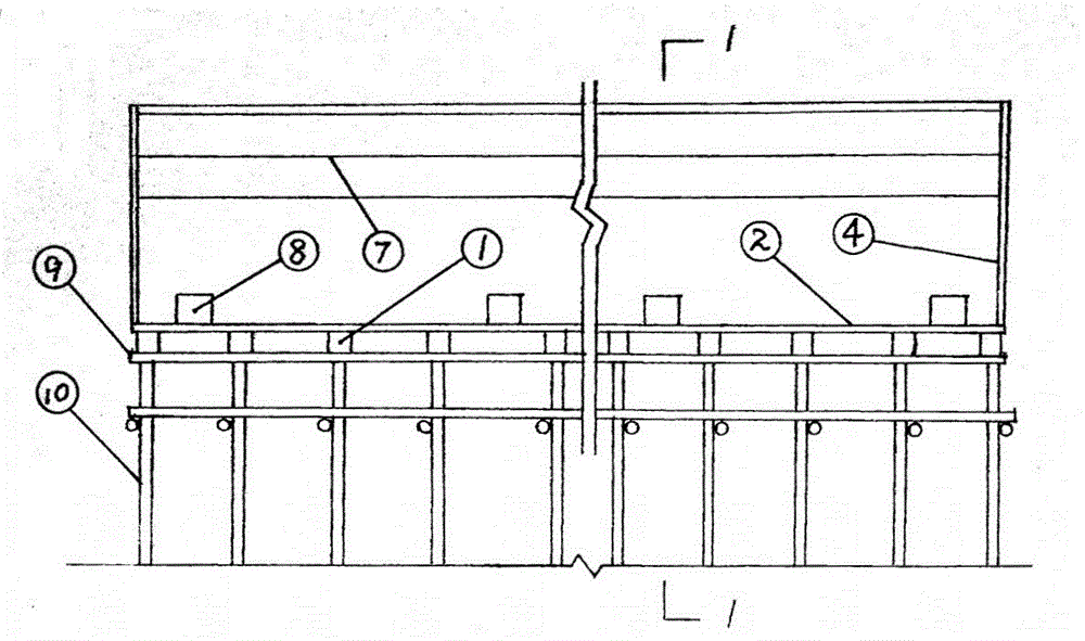 Preloading construction method of cast-in-place concrete beam formwork steel pipe support using loose sand loading